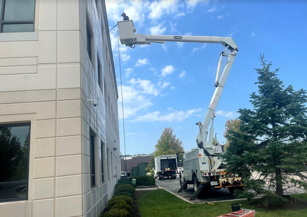 Pressure Washing Side Of A Building